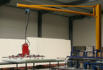 Lasttraverse mit 8 Saugern für Sandwichpaneele